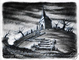 Nice house, right? Bet you the Necronomicon is up there just waiting to be opened and read... 